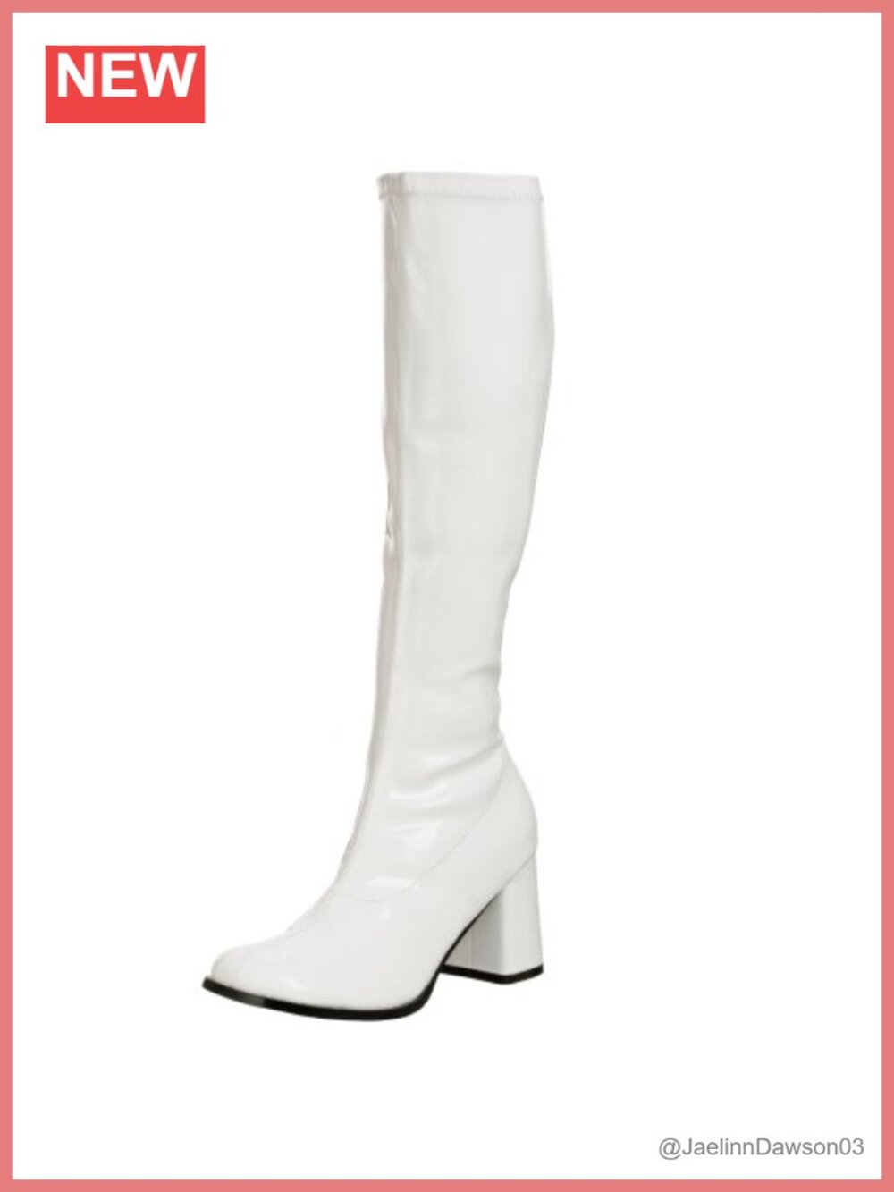 Knee-High Platform Boot Square Toe Block Heel Zipper